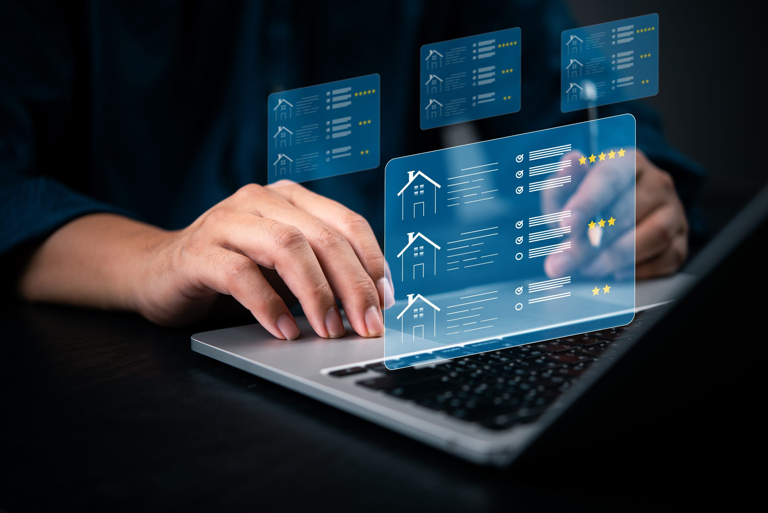 Digital property comparison on a laptop Ways Technology Can Help You Work Smarter